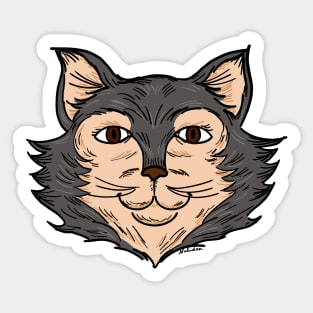 Cat Kitty Animal Face Sticker